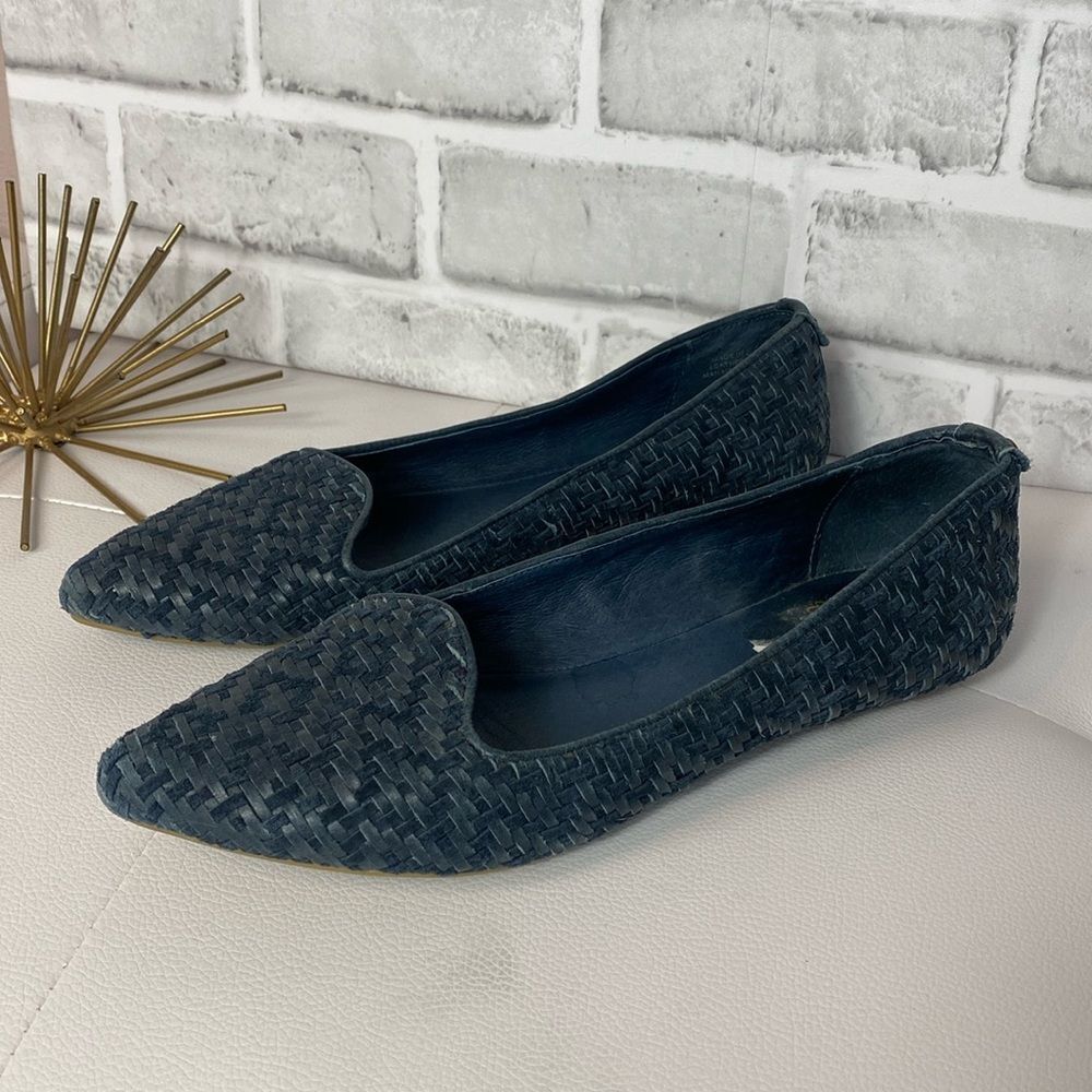 Elliott Lucca Navy Woven Flats